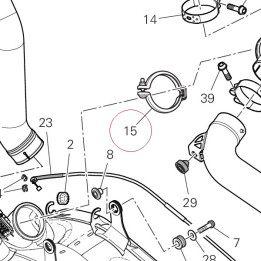 Connector comp, exhaust pipe 74142361A