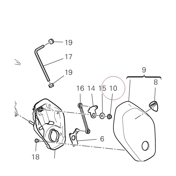 Nut, flange 74840171A