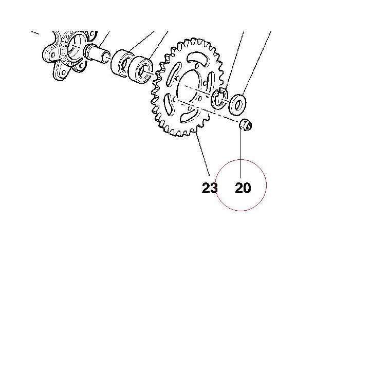 Nut, flanged M10 74840241A