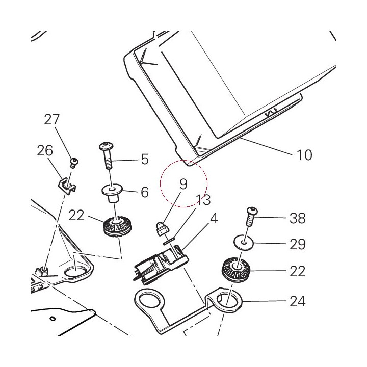 Nut, self-locking M6 74940021A