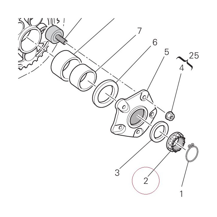 Nut, left 75010551A