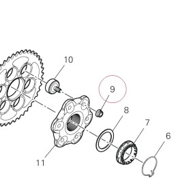 Nut, flange 75012401A
