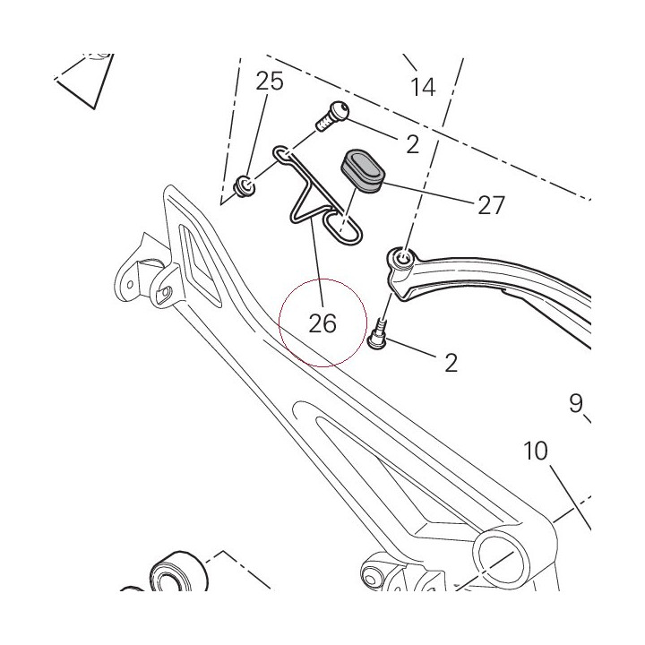 Hose guide ABS upper 75810521AA