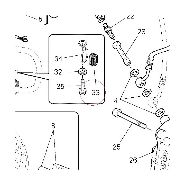 Grommet 16x29x8 75810541A