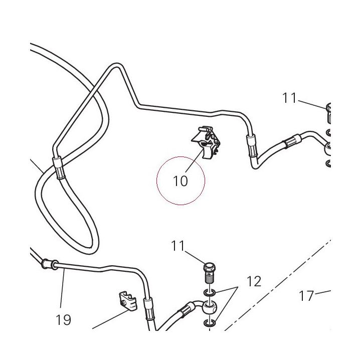 Hose guide ABS 75810661D