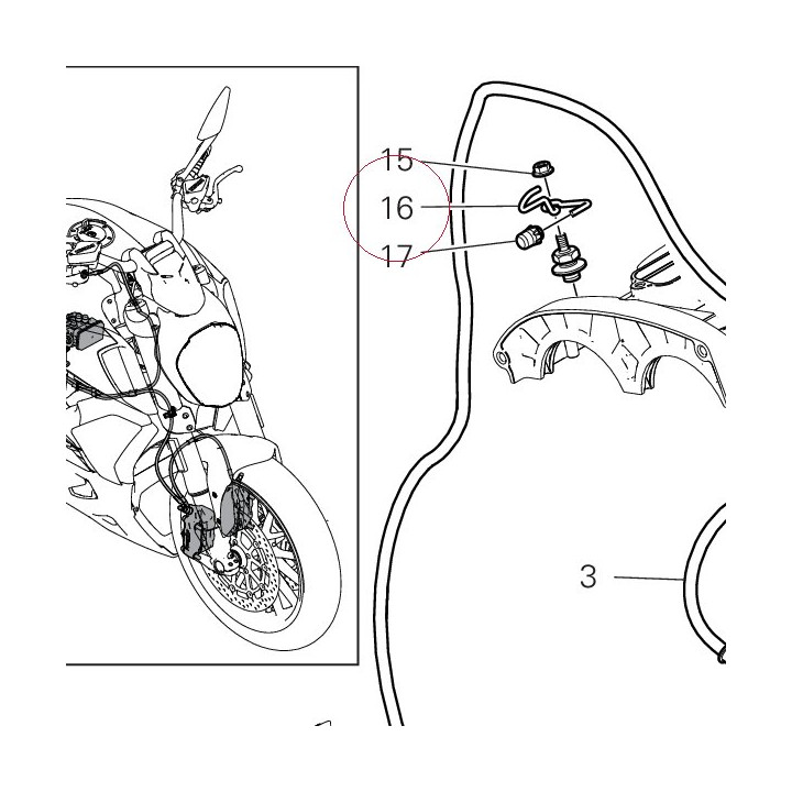 Hose guide 75811571AA
