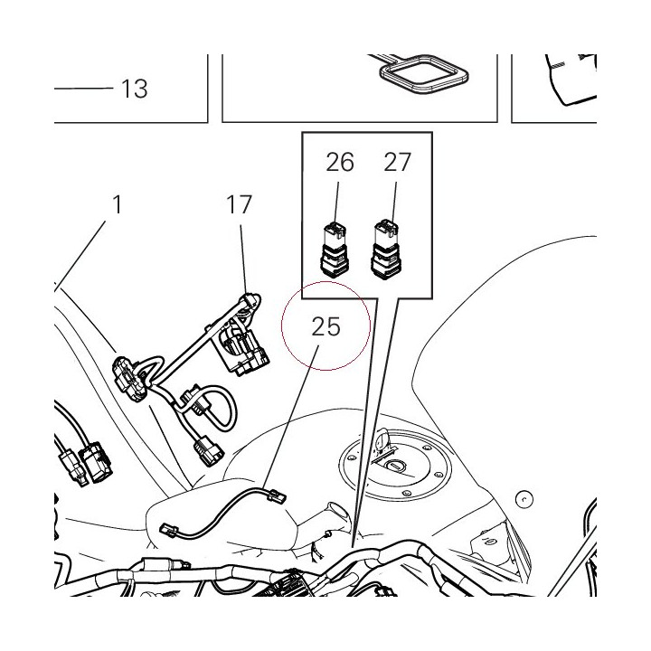 Extension, wire harness 75811631A