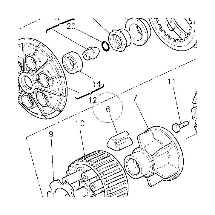 Wheel runner bush 76410031B