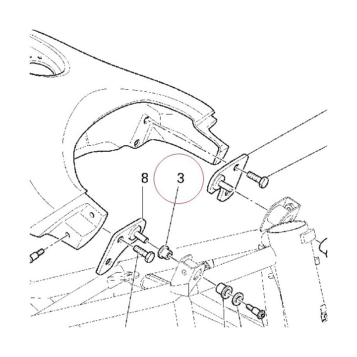 Seal, roof rail base fr right 76410571A