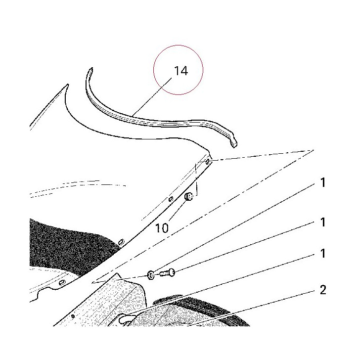 Windscreen protection rubber 76410601A