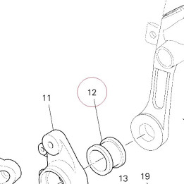 Cover, footrest front 76410661A