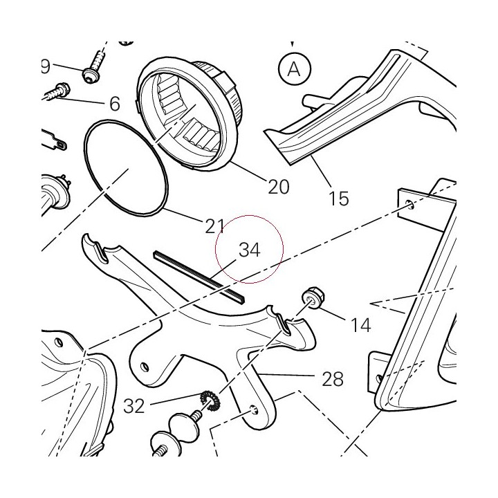 Protection rubber 76411101A