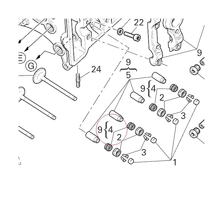Seal valve stem 76440091A