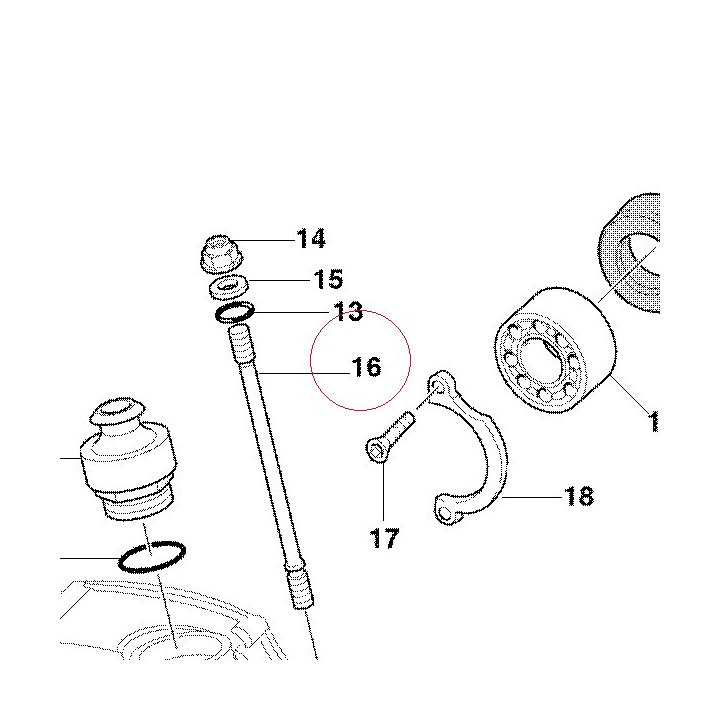 Stud bolt, cylinder head 76610242A