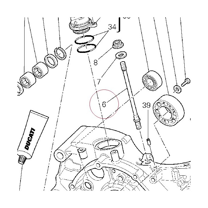 Stud bolt, head cylinder 76610731B
