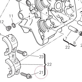 Stud bolt, cylinder head 76611041A