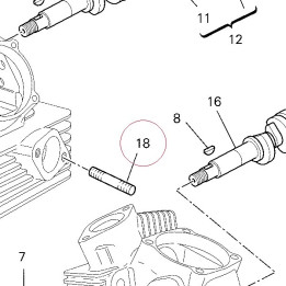 Stud bolt M8X16 76640181A