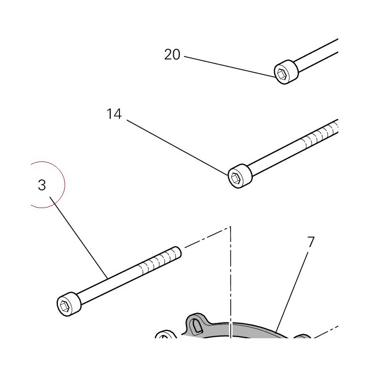 Screw tcei M6X70 77110271A