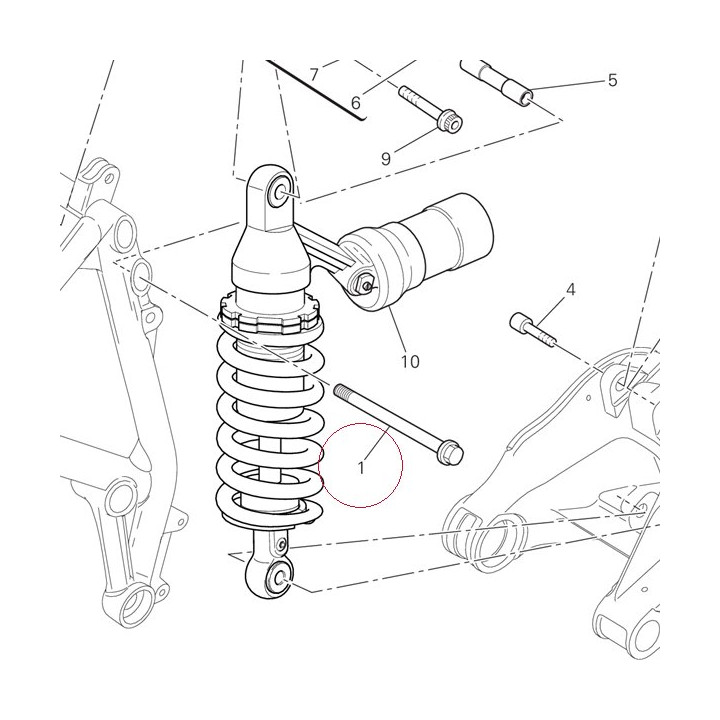 Screw M10X1.25X127.5 77110311A