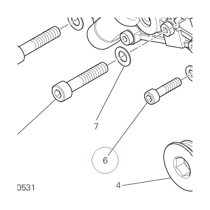 Screw tcei M6X25 77150698B