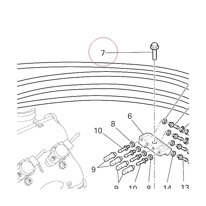 Screw tef M6X25 77250331A