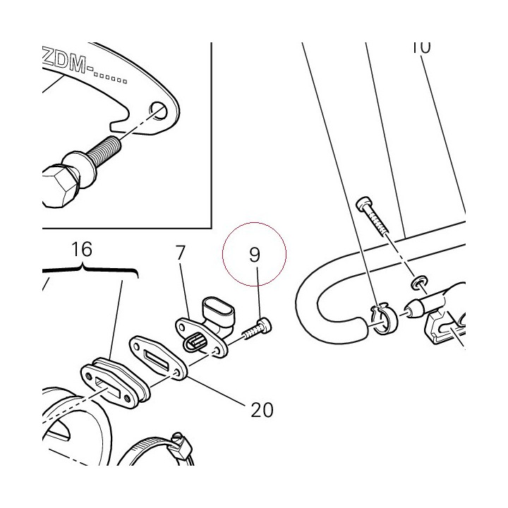 Screw tceir M3X12 77350068B