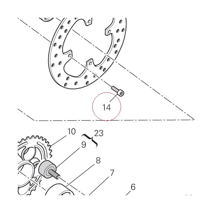 Screw tceir M8X14 77351208B