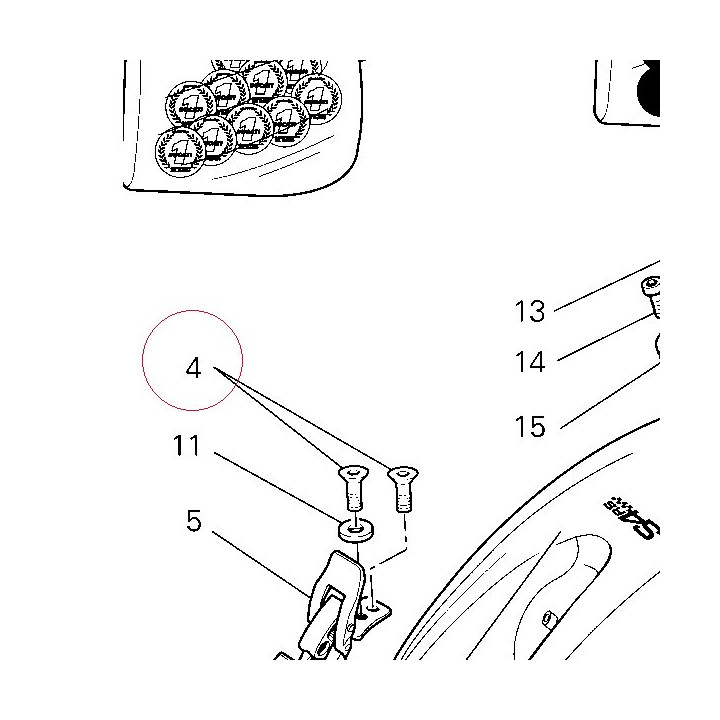 Screw tspei M4X10 7 77750197E