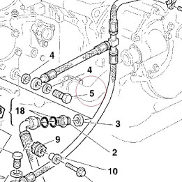 Bolt, brake hose 77911651B