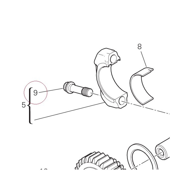 Bolt, connecting rod 77914041A