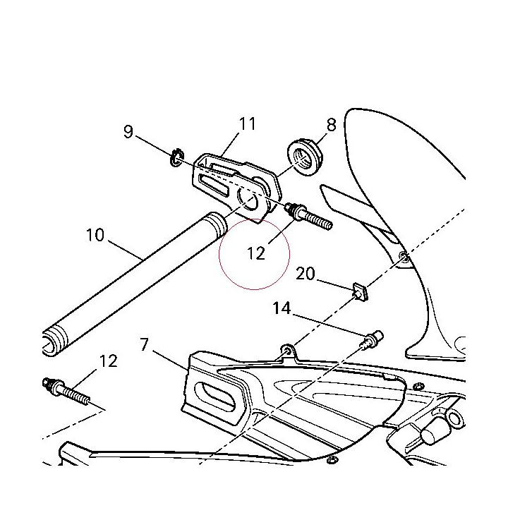 Bolt, chain adjuster 77915451A