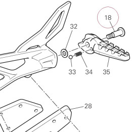 Pin, rear foot rest 77919831AA