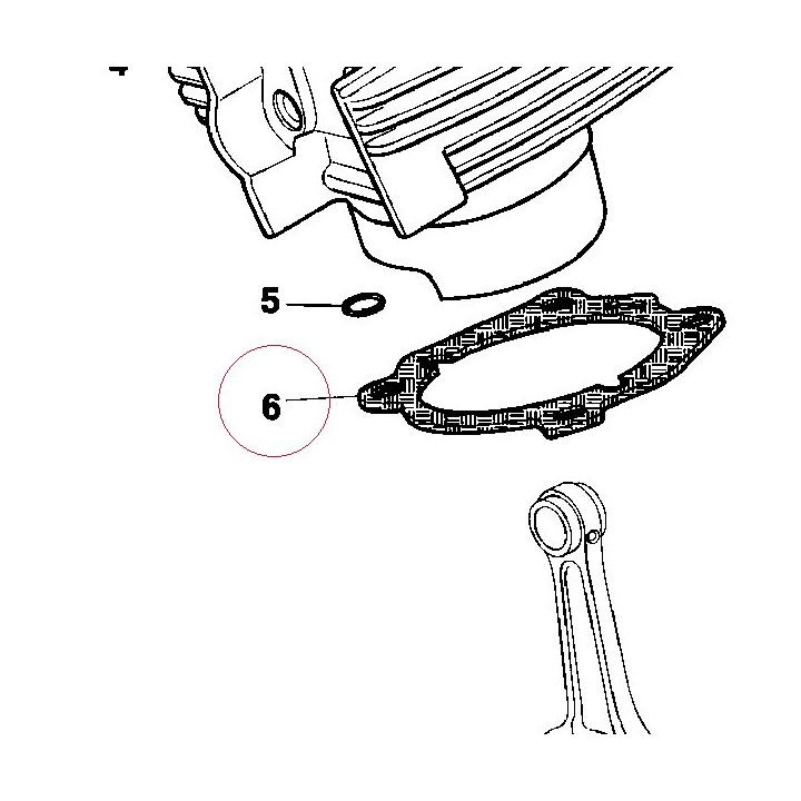 Vertical cylinder-crankcase gasket 78610431A