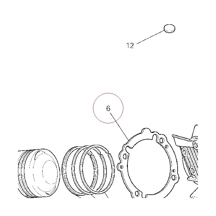 Gasket, cylnder base 0.4 mm 78610861A