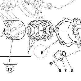 Gasket, cylinder base 0.6 mm 78610891D
