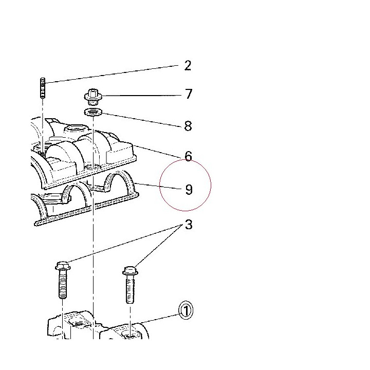 Gasket cylinder head cover 78810951A