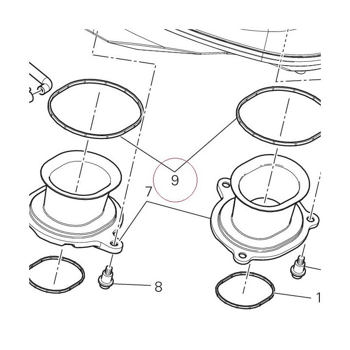 Gasket air funnel 78810962A