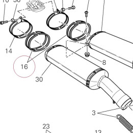 Seal, silencer clamp 78811001A