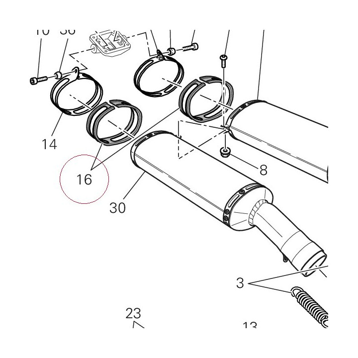 Seal, silencer clamp 78811001A