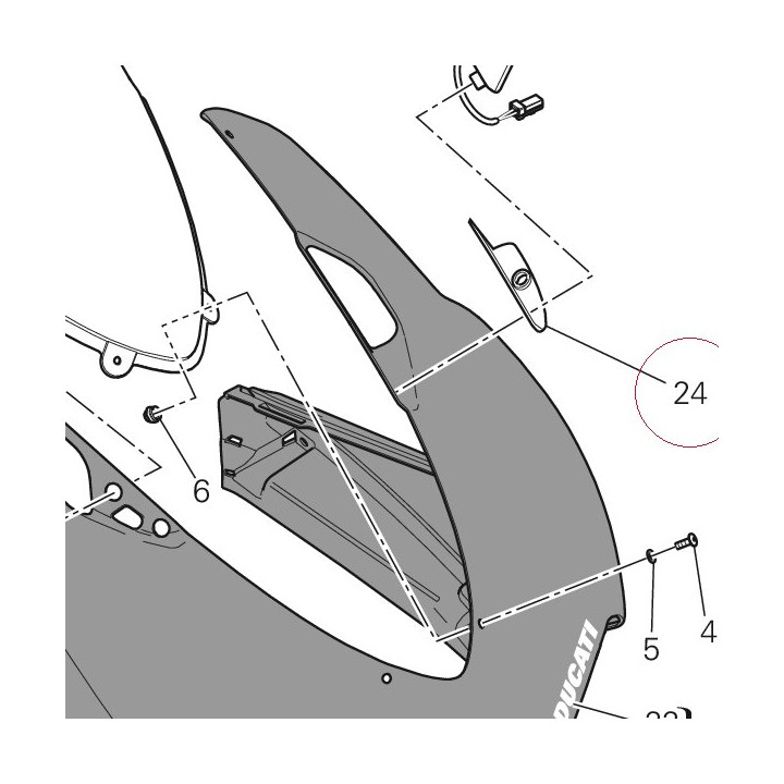 Gasket, mirror left 78811291A