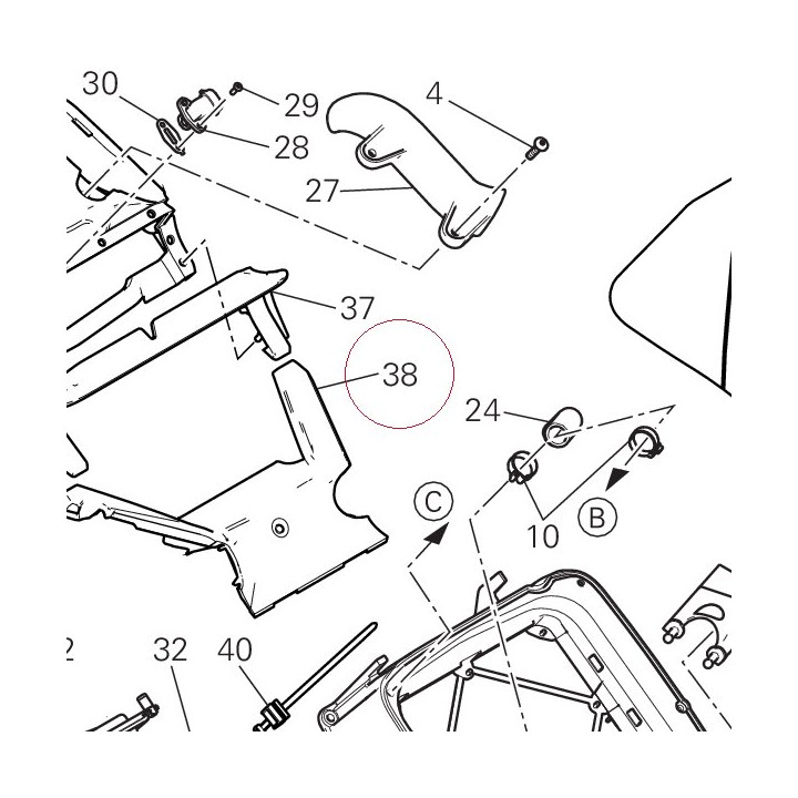 Airbox-tank gasket 78811591B