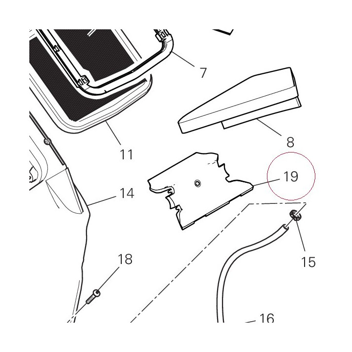 Airbox-tank gasket 78811801A