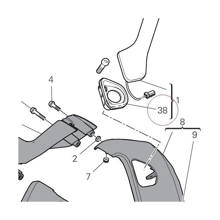Gasket, mirror left 78811941A