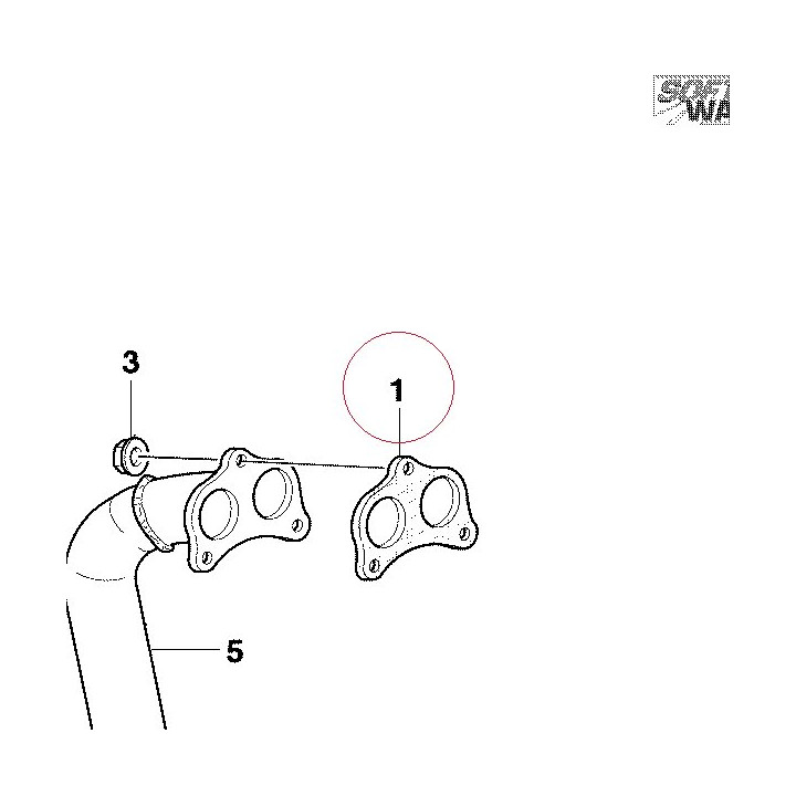 Gasket, exhaust pipe 79010011A