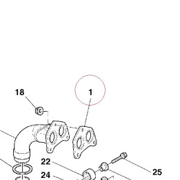 Gasket, exhaust pipe 79010012A