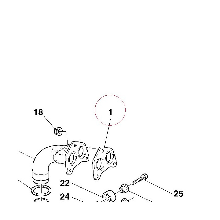 Gasket, exhaust pipe 79010012A