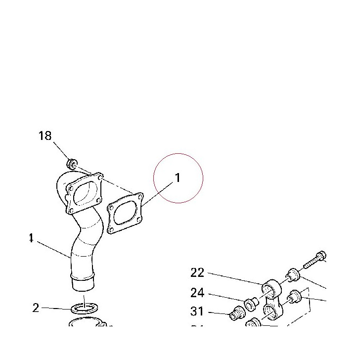 Gasket, exhaust pipe 79010041A