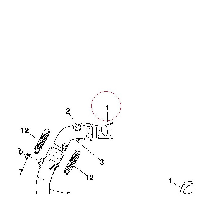 Gasket, exhaust pipe 79010061A