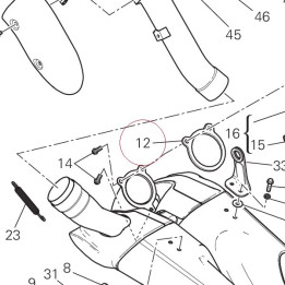 Gasket, exhaust pipe 79010251A