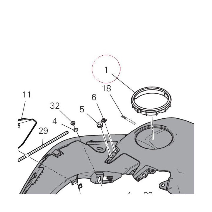 Gasket, cap 79111181A
